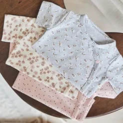 Dirkje Romper Korte Mouw Multi Colour Pink 3-Pack 44
