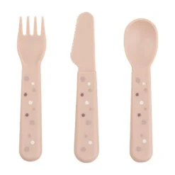 Done By Deer Foodie Cutlery Set Happy Dots Powder