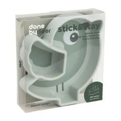 Done By Deer Silicone Stick&Stay Snack Bord Birdee Green