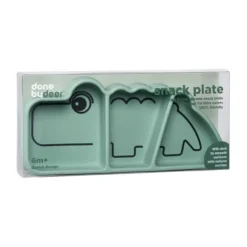 Done By Deer Silicone Stick&Stay Snack Bord Croco Green
