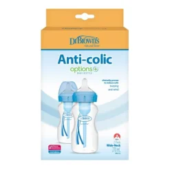 Dr. Brown's Fles Brede Hals Options+ Blauw 270ml 2-Pack