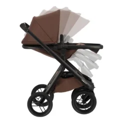 Dubatti One E6 Kinderwagen 2-in-1 - Black / Walnut Brown