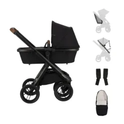 Dubatti One E6 Kinderwagen 2-in-1 - Dark Brown / Walnut Brown