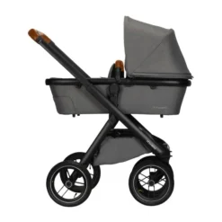 Dubatti One E5 Kinderwagen 2-in-1 Grey Frame Black/Cognac