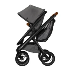 Dubatti One E5 Kinderwagen 2-in-1 Grey Frame Black/Cognac