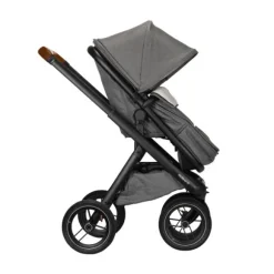 Dubatti One E5 Kinderwagen 2-in-1 Grey Frame Black/Cognac
