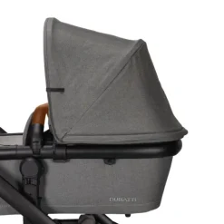 Dubatti One E5 Kinderwagen 2-in-1 Grey Frame Black/Cognac