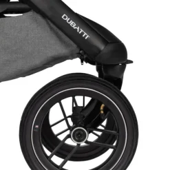 Dubatti One E5 Kinderwagen 2-in-1 Grey Frame Black/Cognac