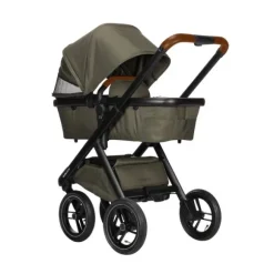 Dubatti One E5 Kinderwagen 2-in-1 Grey Frame Black/Cognac