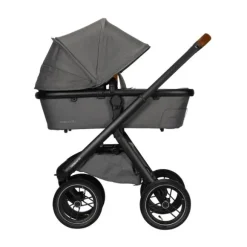 Dubatti One E5 Kinderwagen 2-in-1 Grey Frame Black/Cognac