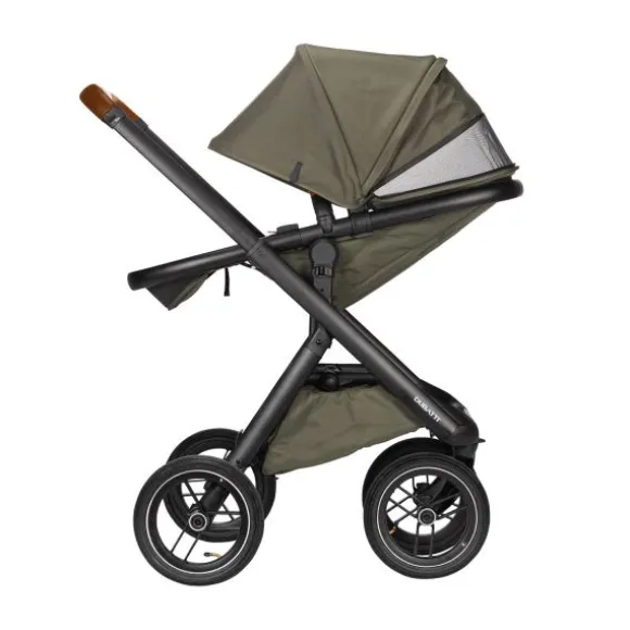 Dubatti One E5 Kinderwagen 2-in-1 Grey Frame Black/Cognac