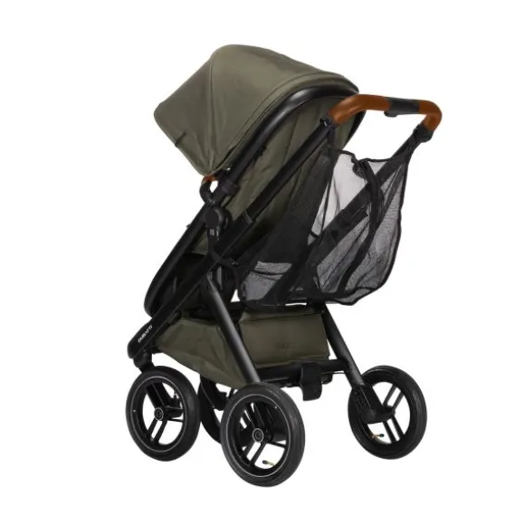 Dubatti One E5 Kinderwagen 2-in-1 Grey Frame Black/Cognac