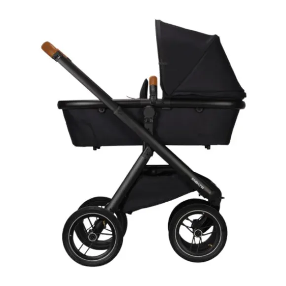 Dubatti One E5 Kinderwagen 2-in-1 Grey Frame Black/Cognac
