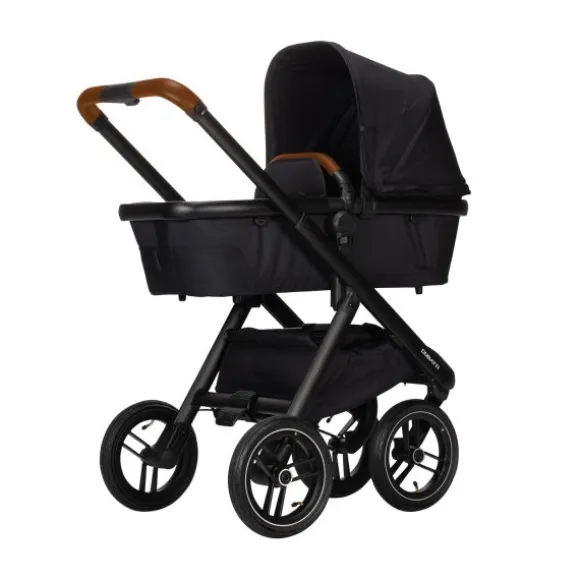Dubatti One E5 Kinderwagen 2-in-1 Grey Frame Black/Cognac