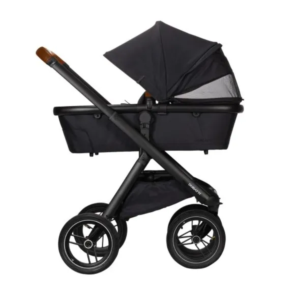 Dubatti One E5 Kinderwagen 2-in-1 Grey Frame Black/Cognac
