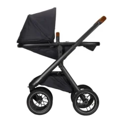 Dubatti One E5 Kinderwagen 2-in-1 Grey Frame Black/Cognac