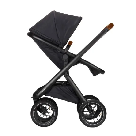 Dubatti One E5 Kinderwagen 2-in-1 Grey Frame Black/Cognac