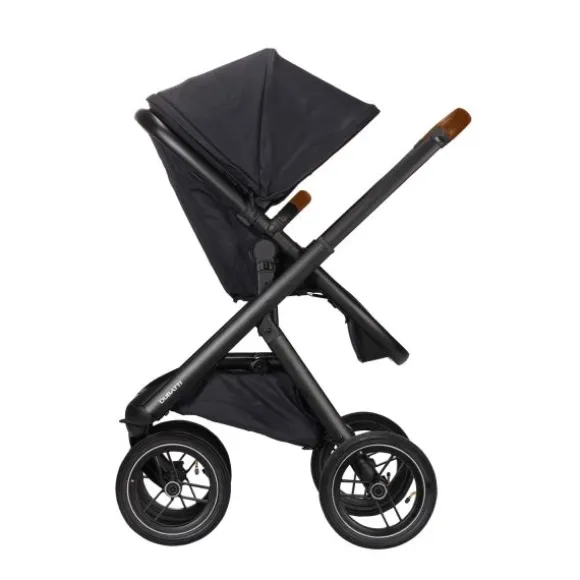 Dubatti One E5 Kinderwagen 2-in-1 Grey Frame Black/Cognac