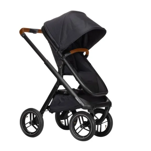 Dubatti One E5 Kinderwagen 2-in-1 Grey Frame Black/Cognac