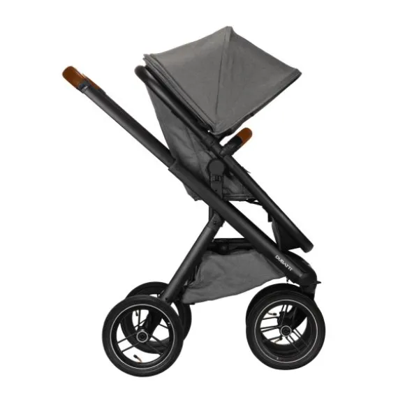 Dubatti One E5 Kinderwagen 2-in-1 Grey Frame Black/Cognac