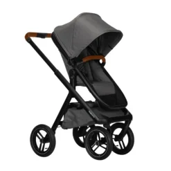 Dubatti One E5 Kinderwagen 2-in-1 Grey Frame Black/Cognac