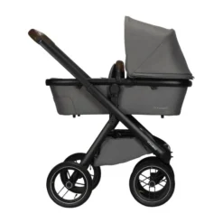 Dubatti One E5 Kinderwagen 2-in-1 Grey Frame Black/Dark Brown