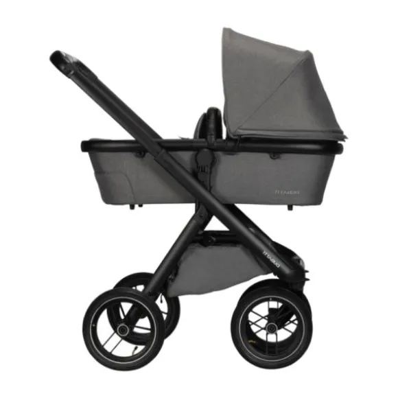 Dubatti One E5 Kinderwagen 2-in-1 Grey Frame Black/Black