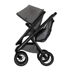 Dubatti One E5 Kinderwagen 2-in-1 Grey Frame Black/Black