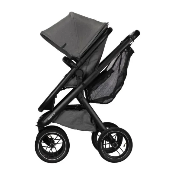 Dubatti One E5 Kinderwagen 2-in-1 Grey Frame Black/Black