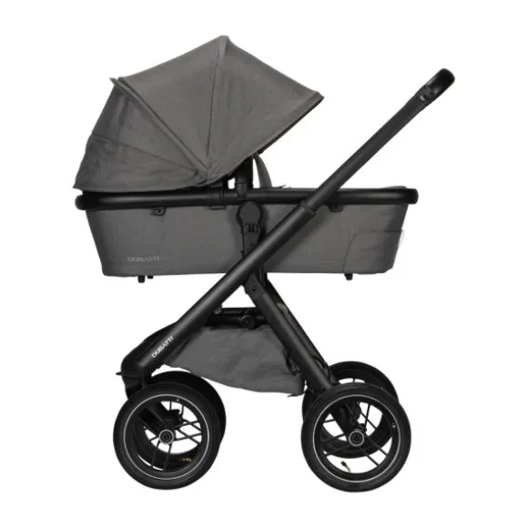 Dubatti One E5 Kinderwagen 2-in-1 Grey Frame Black/Black