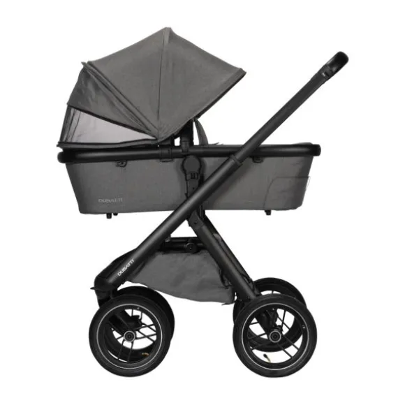 Dubatti One E5 Kinderwagen 2-in-1 Grey Frame Black/Black