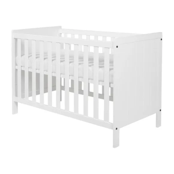 Europe Baby Ledikant 60-120 Wit / Commode 3 Laden / Hanglegkast 2 Deuren Ralph