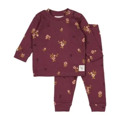 Feetje Bonnie Bouquet Pyjama - Maat 68 - Wijn Melange