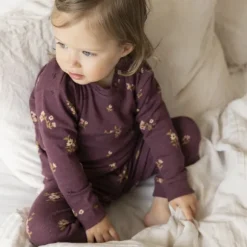 Feetje Bonnie Bouquet Pyjama - Maat 68 - Wijn Melange