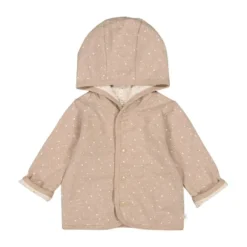 Feetje Jas Met Capuchon Omkeerbaar Print The Magic Is In You Taupe Melange 74