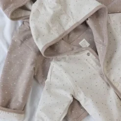 Feetje Jas Met Capuchon Omkeerbaar Print The Magic Is In You Taupe Melange 74