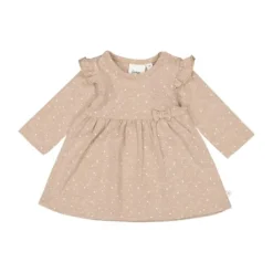 Feetje Jurk Print The Magic Is In You Taupe Melange 68