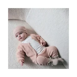 Feetje Mutsje Gebreid The Magic is in You Roze 0-3 maanden