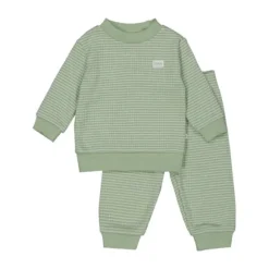Feetje Pyjama Wafel Groen melange mt 56