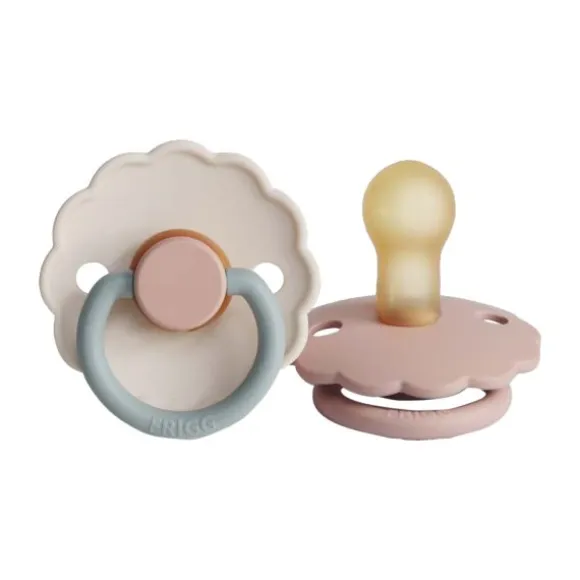 Frigg Fopspeen Daisy Blooming Blush/Cotton T1 0-6 mnd (2 stuks)
