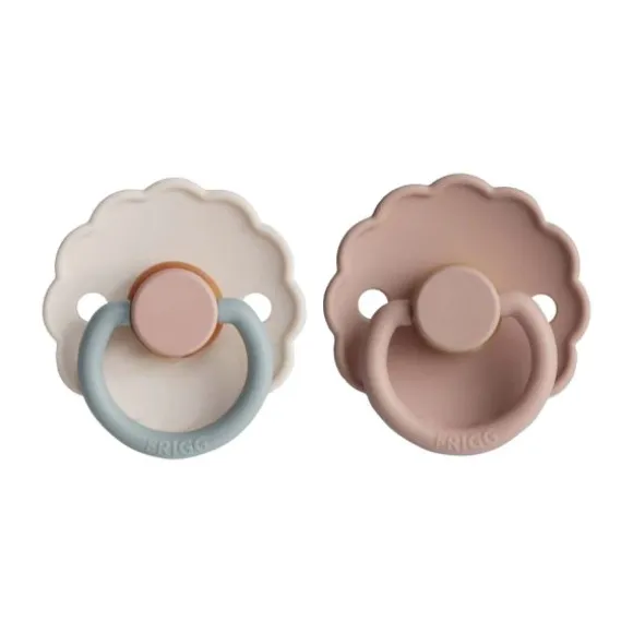 Frigg Fopspeen Daisy Blooming Blush/Cotton T1 0-6 mnd (2 stuks)