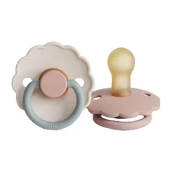 Frigg Fopspeen Daisy Blooming Blush/Cotton T2 6-18 mnd (2 stuks)