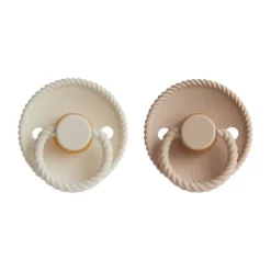 Frigg Fopspeen Rope Cream/Croissant T2 6-18 mnd (2 stuks)