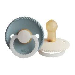 Frigg Fopspeen Rope Night Stone Blue/Cream T2 6-18 mnd (2 stuks)