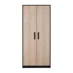 Hanglegkast 2 Deuren Nova Zwart/Eiken