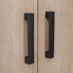 Hanglegkast 2 Deuren Nova Zwart/Eiken
