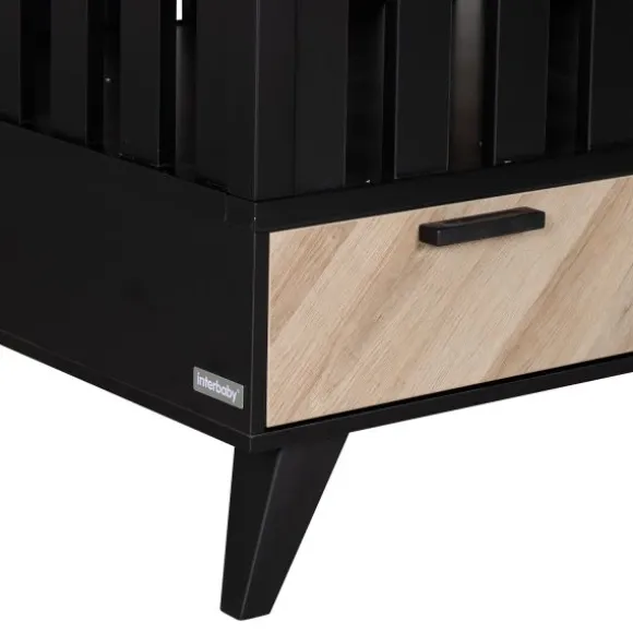 Interbaby Box Met Lade Lancaster Wit/ Visgraatmotief