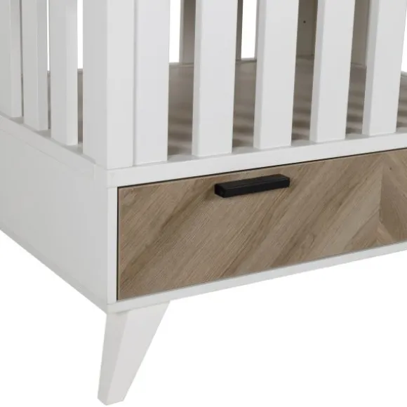 Interbaby Box Met Lade Lancaster Wit/ Visgraatmotief