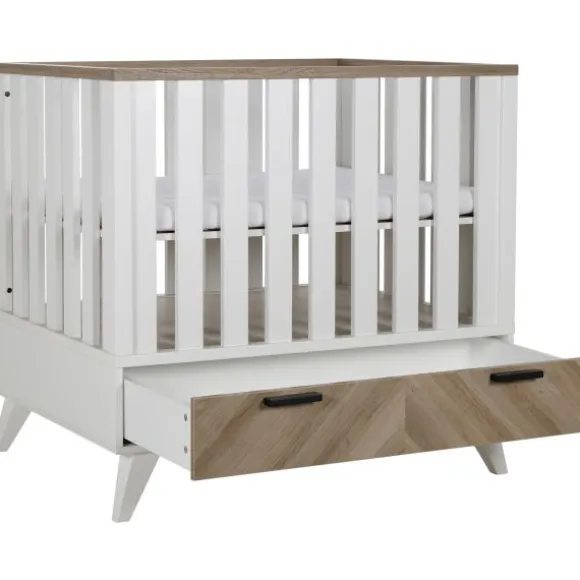 Interbaby Box Met Lade Lancaster Wit/ Visgraatmotief