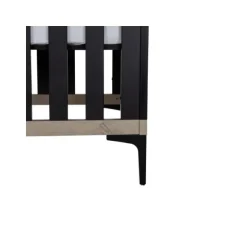 Interbaby Hanglegkast 2-Deurs Strips Zwart